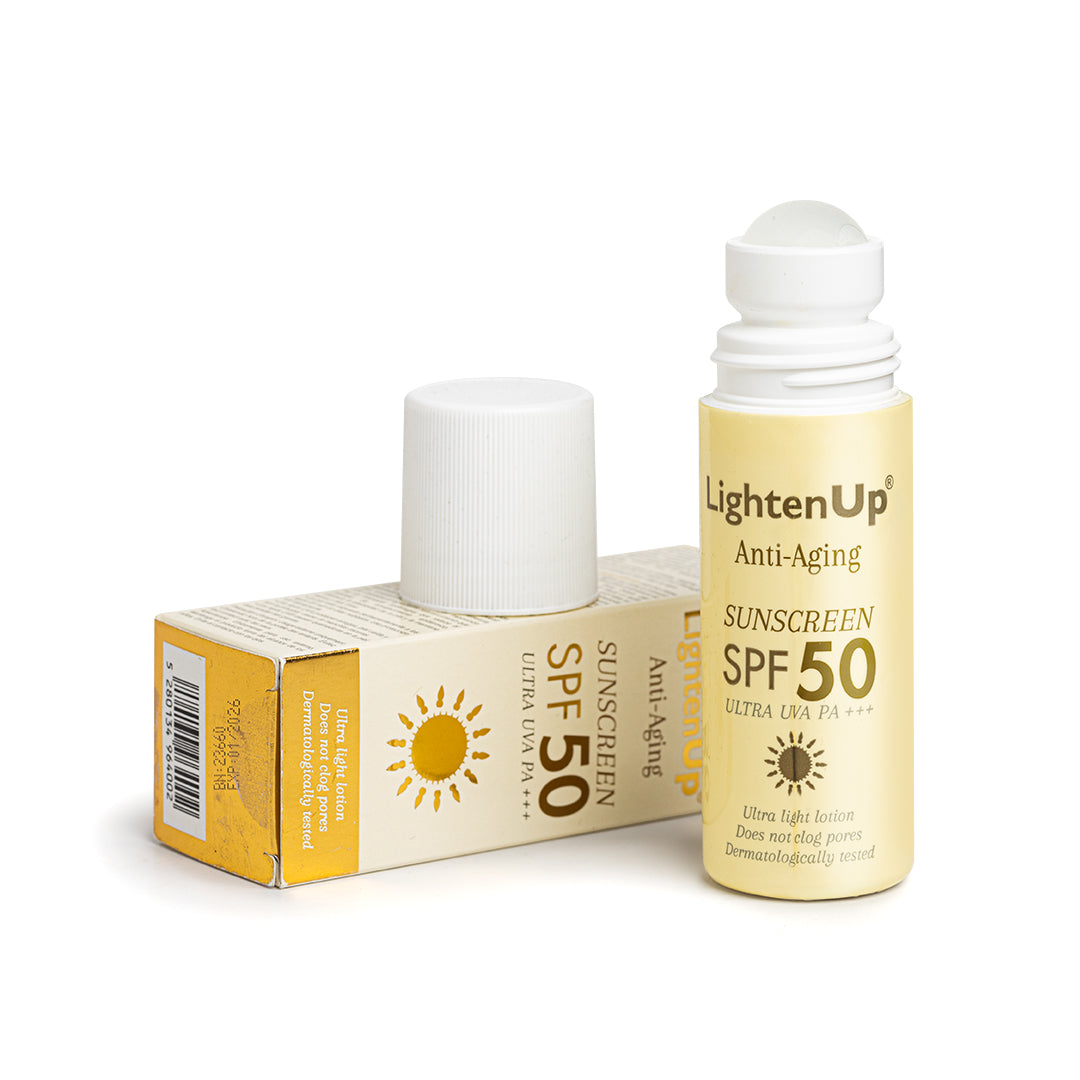 LightenUp Anti-Aging Sunscreen SPF-50 ULTRA UVA PA++ (Roll On) 90ml