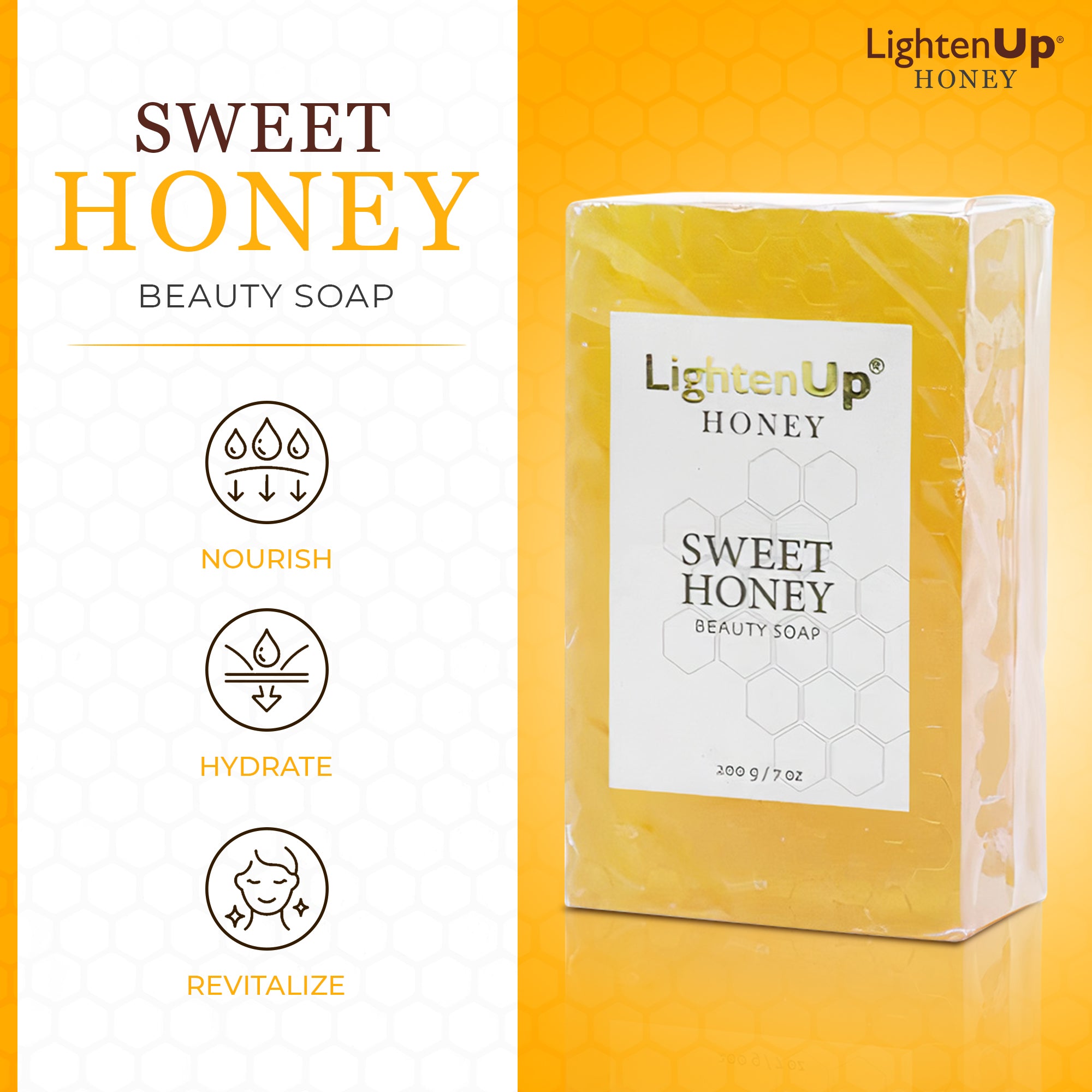 LightenUp Honey Beauty Soap 200g