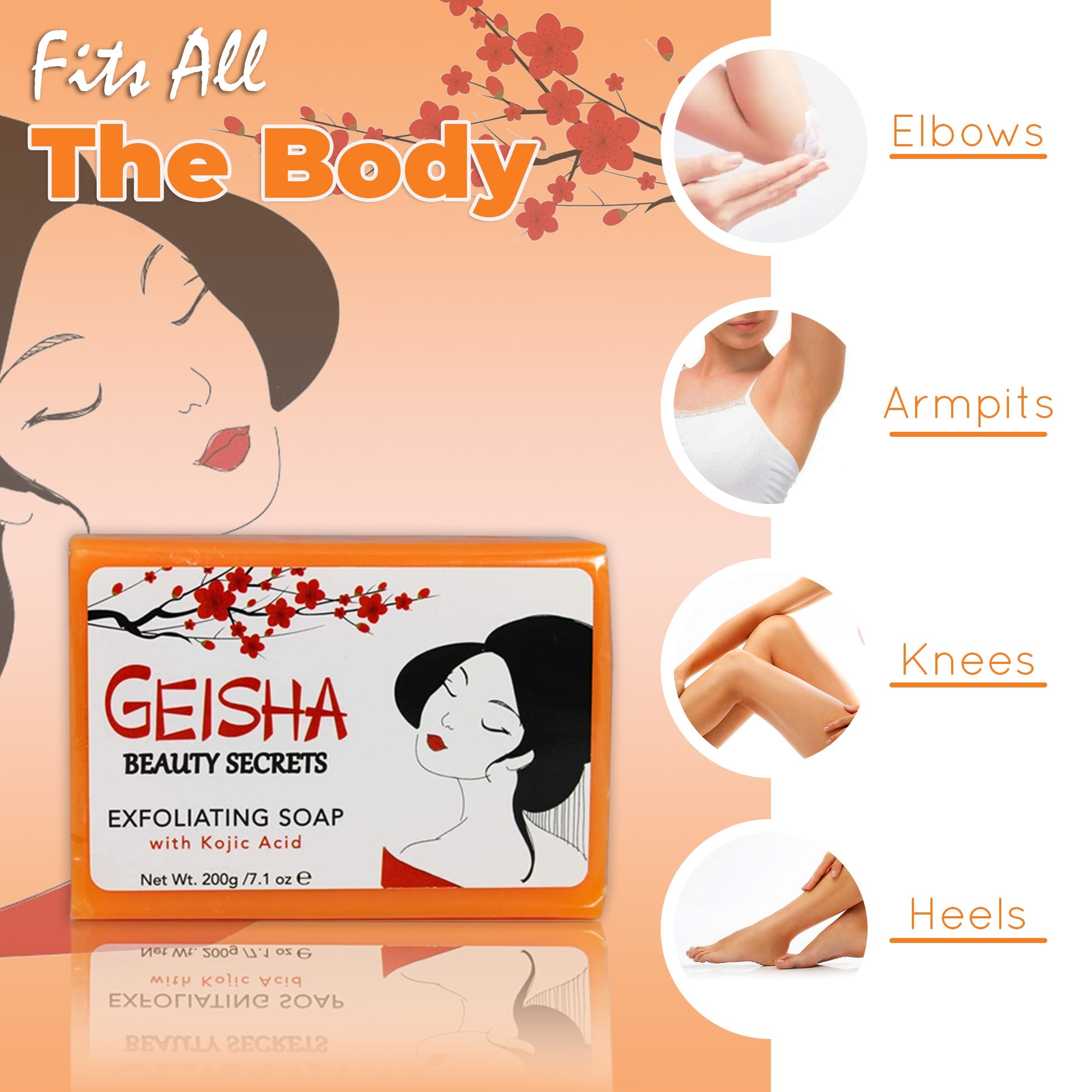 Geisha Beauty Secrets Exfoliating Soap with Kojic Acid 200g