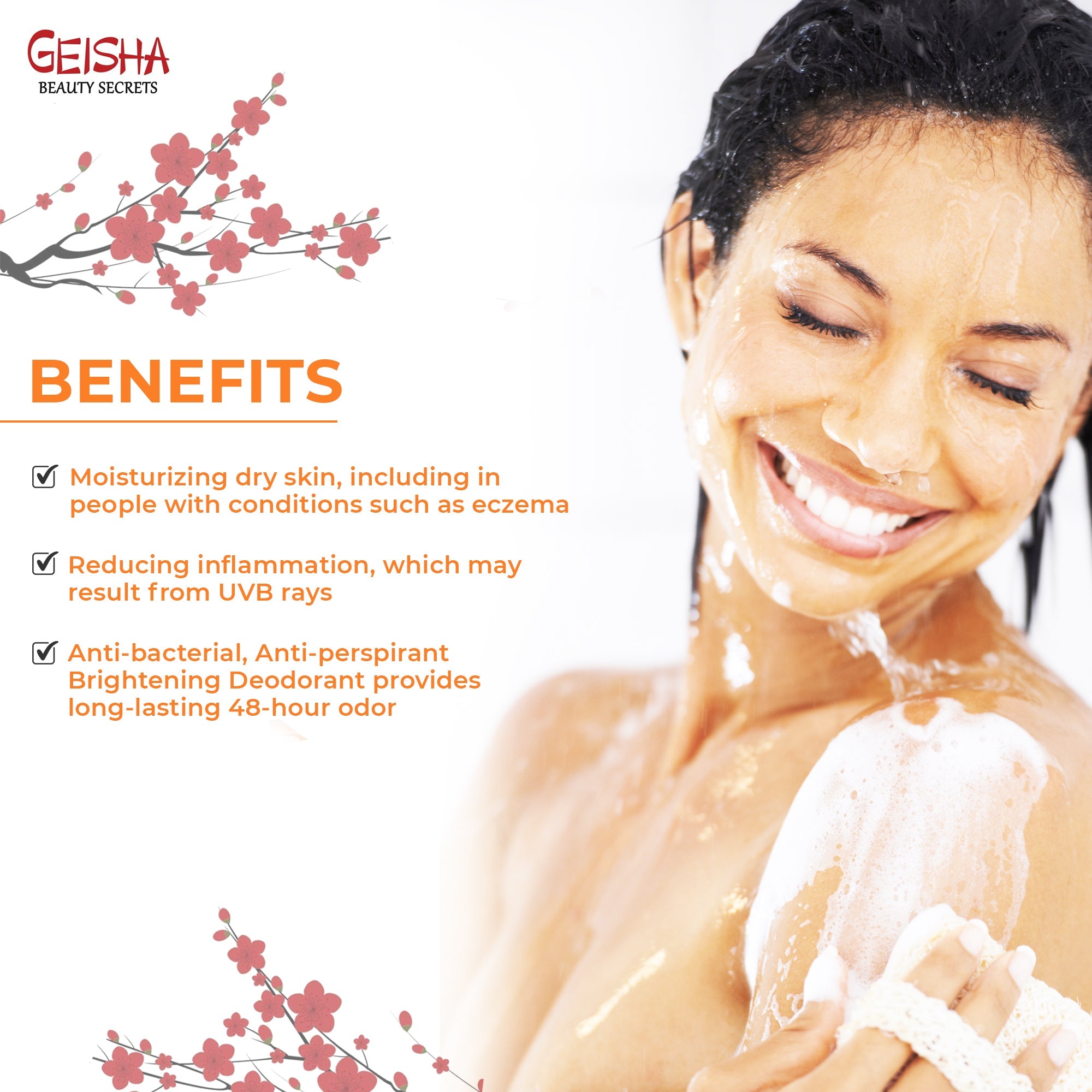 Geisha Beauty Secrets Shea Butter Lightening Shower Gel With Kojic Acid 1000ml