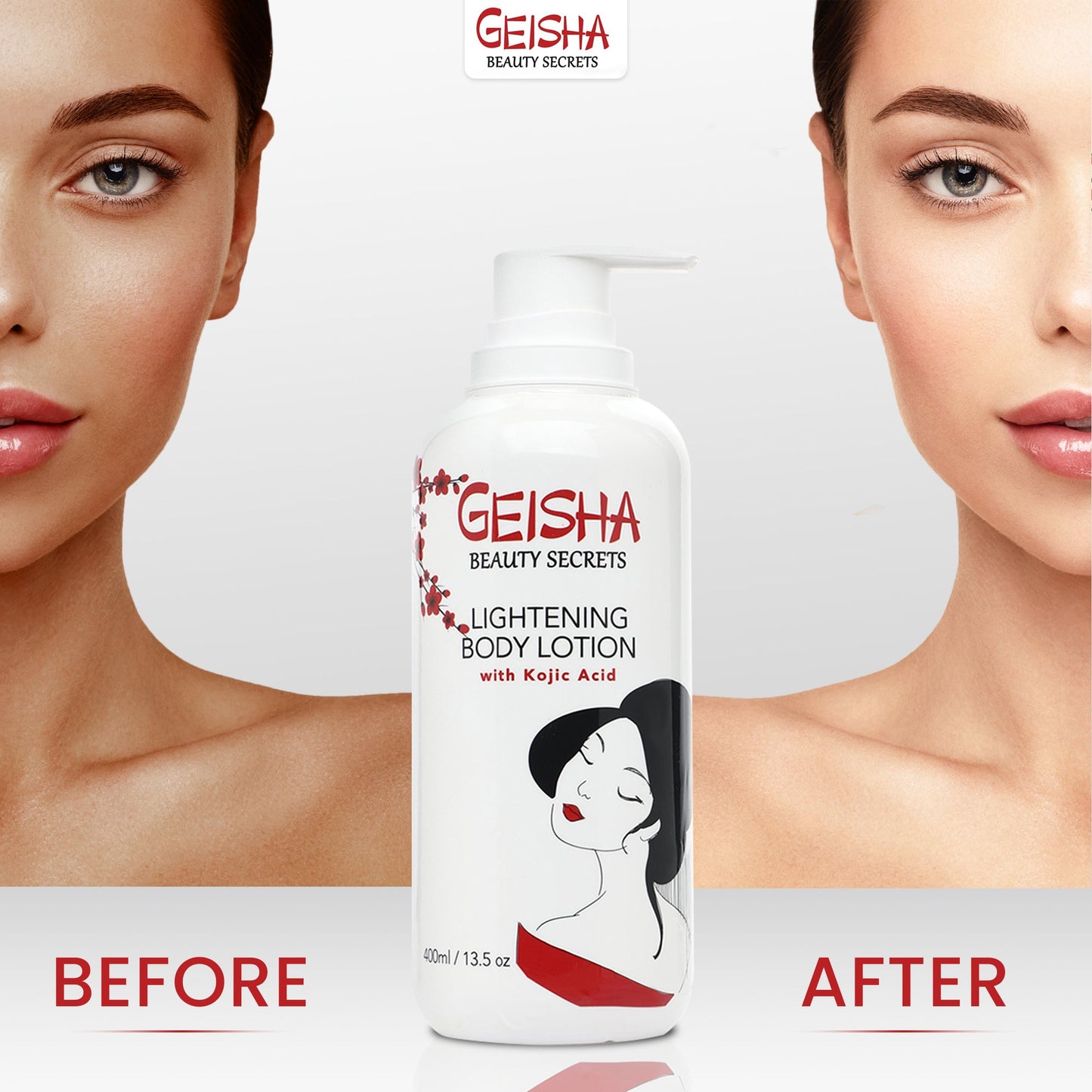 Geisha Beauty Secrets Brightening Body Lotion with Kojic Acid 400ml