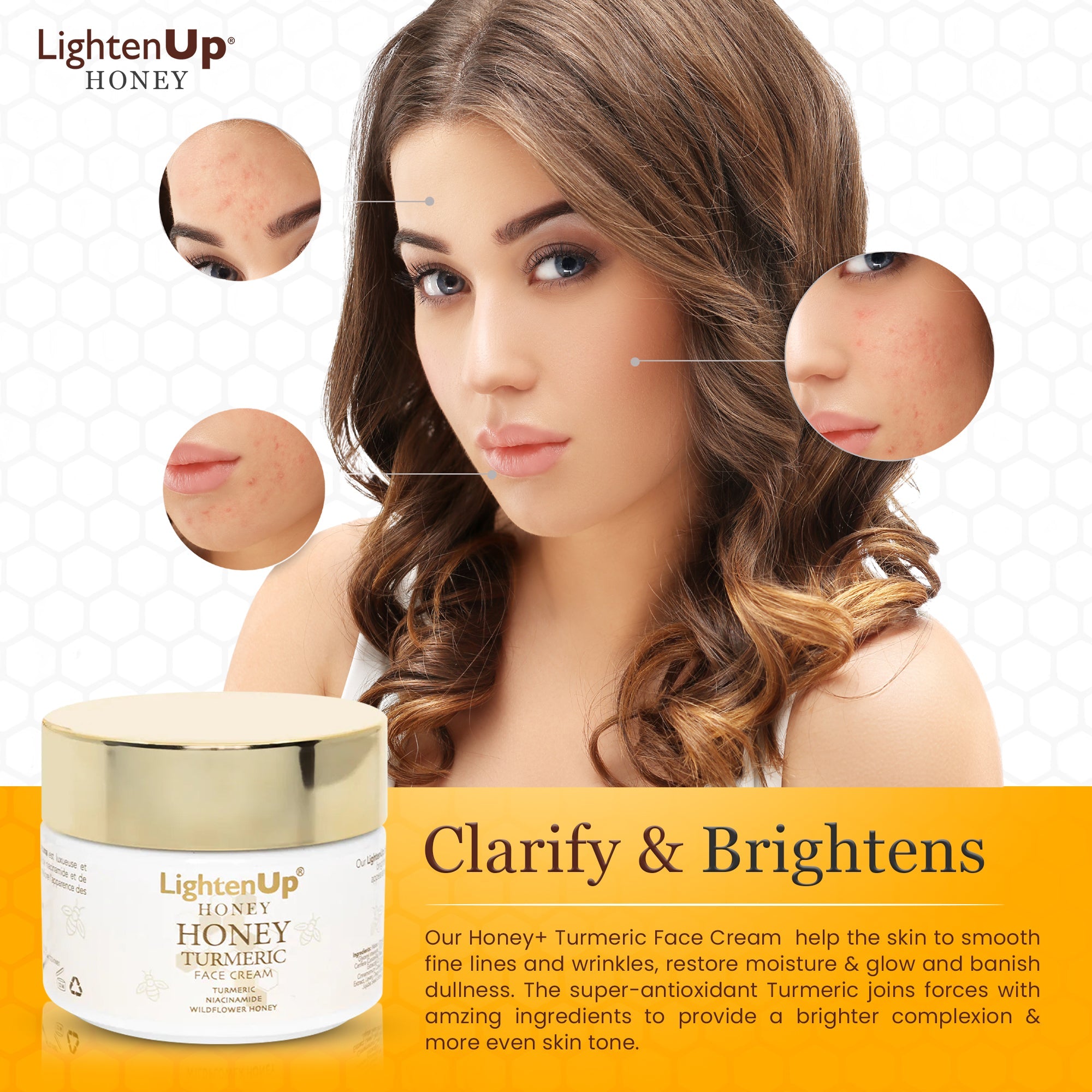 LightenUp Honey + Turmeric Lightening Face Cream 100ml