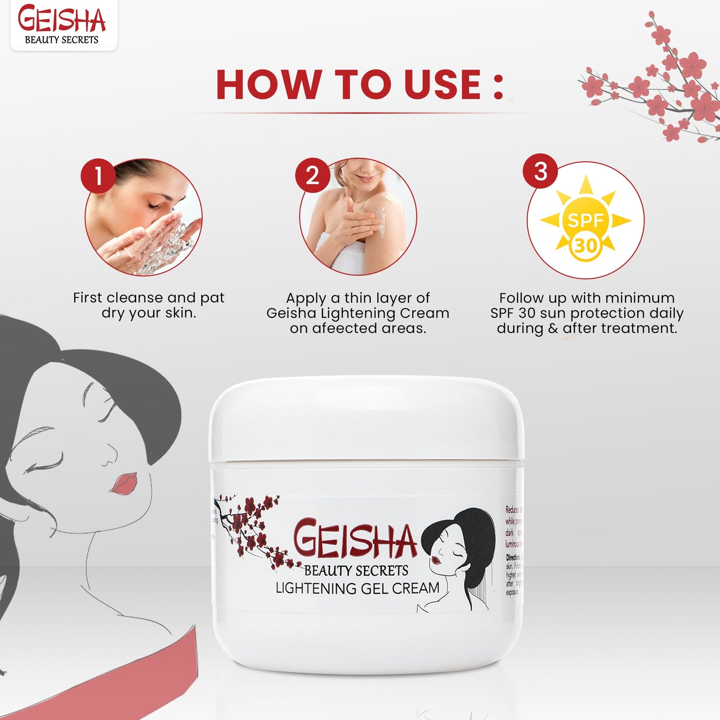 Geisha Beauty Secrets Lightening Cream With Kojic Acid 50ml