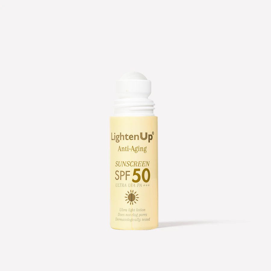 LightenUp Anti-Aging Sunscreen SPF-50 ULTRA UVA PA++ (Roll On) 90ml